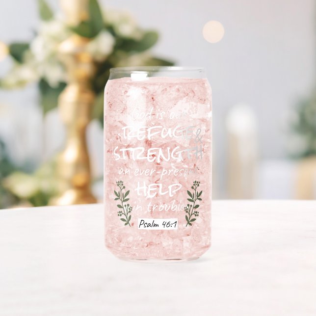 'Gott ist unsere Zuflucht und Stärke' Psalm 46:1 Dosenglas (Insitu (Hochzeit))