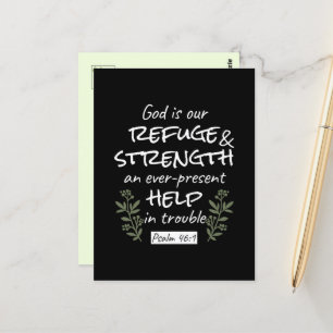 'Gott ist unsere Zuflucht und Stärke' Psalm 46:1 Postkarte