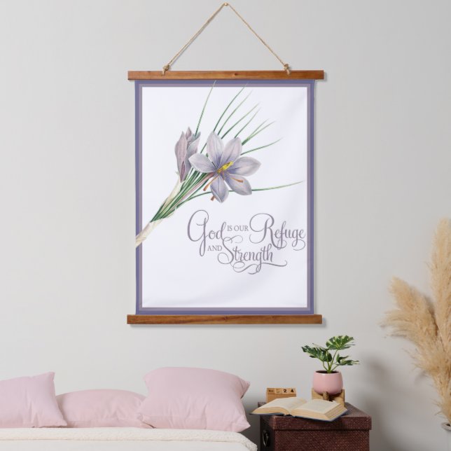 Gott ist unsere Zuflucht und Stärke Wandteppich Mit Holzrahmen (Schlafzimmer)