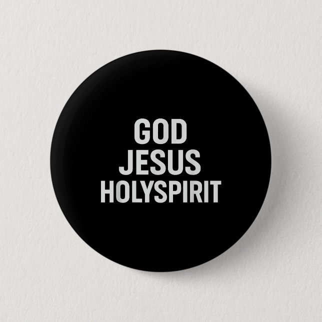 Gott Jesus Heiliger Geist Christlicher Glaube Kirc Button (Vorderseite)