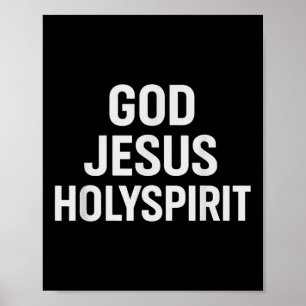 Gott Jesus Heiliger Geist Christlicher Glaube Kirc Poster