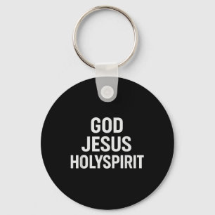Gott Jesus Heiliger Geist Christlicher Glaube Kirc Schlüsselanhänger