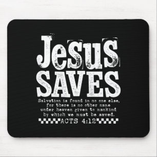 Gott Jesus rettet Apostelgeschichte 4_12 Bibelvers Mousepad