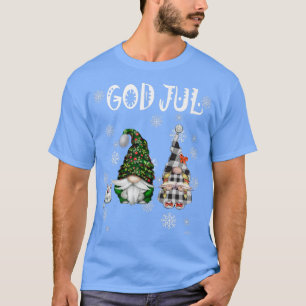 Gott Jul Elves skandinavisches schwedisches frohe T-Shirt