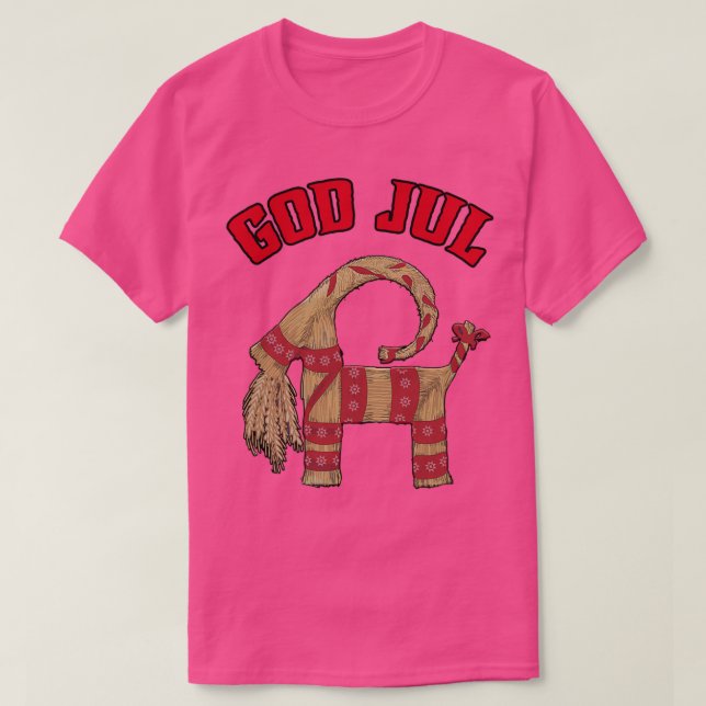 Gott Jul Frohe Weihnachten Julbock Straw Goat 1 T-Shirt (Design vorne)