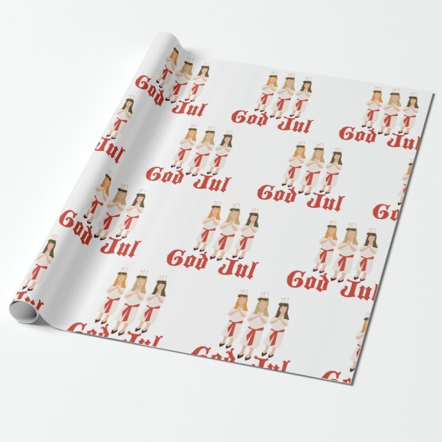 Gott Jul Geschenkpapier (Ungerollt)