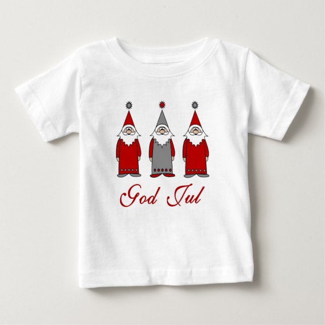Gott Jul | Niedlich Funny Tomten Baby T-shirt (Vorderseite)