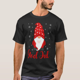 Gott Jul Norweger Gnome Frohe Weihnachtskleid T-Shirt