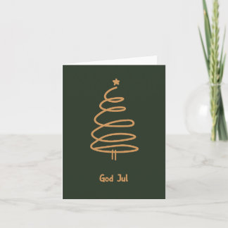 Gott Jul, Norwegisches Weihnachten Karte