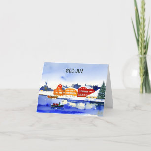 Gott Jul, schwedisches Weihnachten Karte
