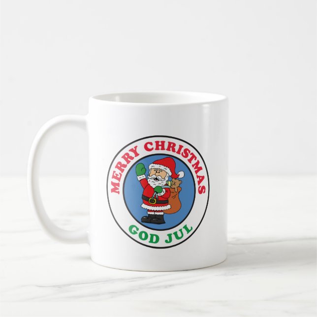 Gott Jul Swedish Christmas Santa Kaffeetasse (Links)