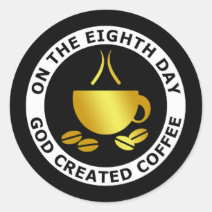 GOTT-KAFFEE RUNDER AUFKLEBER