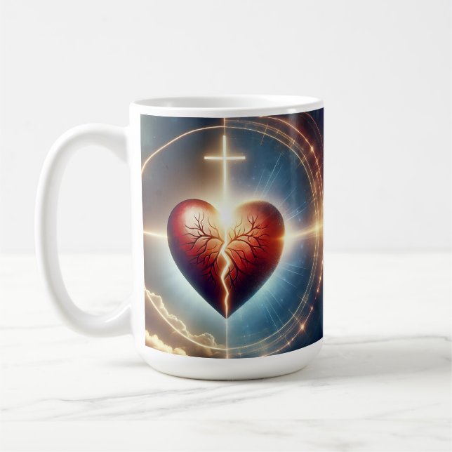 Gott kann ein gebrochenes Herz heilen Kaffeetasse (Links)