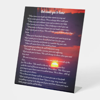 Gott kennen sockelschild