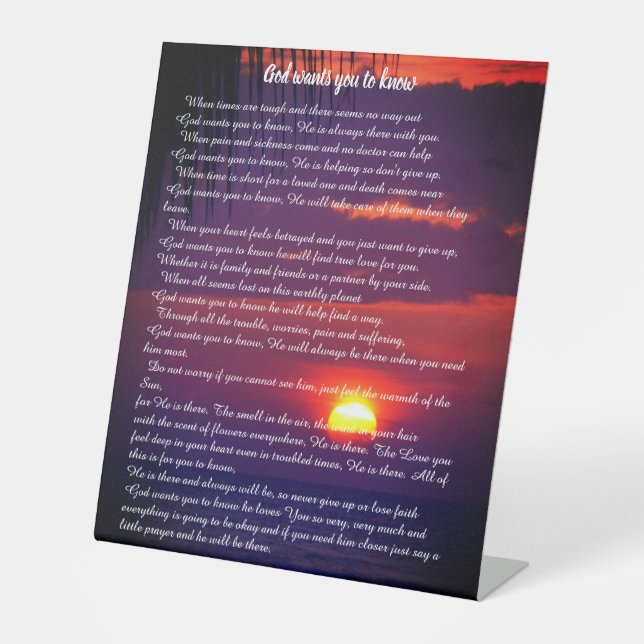 Gott kennen sockelschild (Vorderseite)