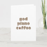 Gott-Klavier-Kaffee-lustiger christlicher Musiker