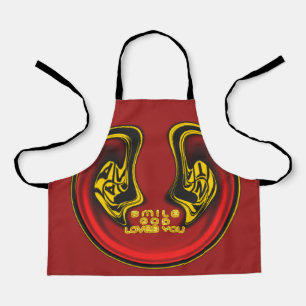 Gott lächeln Lieben Sie Geschenk des Lebens Neuest Schürze