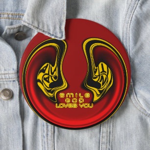 Gott lächeln Lieben Sie schöne Phantastische Texta Button