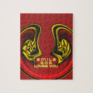 Gott lächeln Lieben Sie schöne Phantastische Texta Puzzle