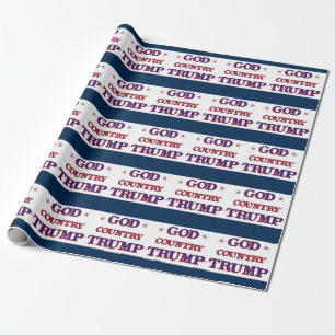 Gott-Land-Trumpf Geschenkpapier