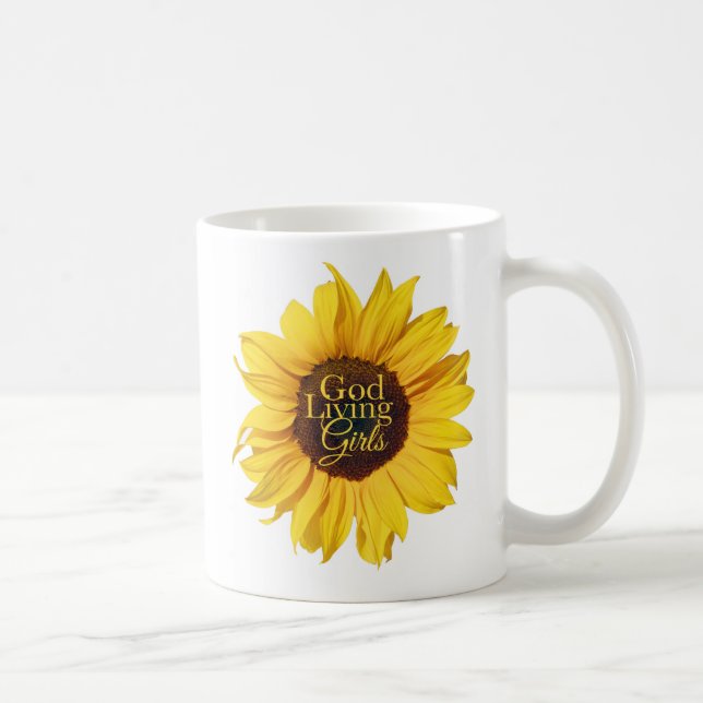 Gott-lebende Mädchen-Klassiker-Tasse Tasse (Rechts)