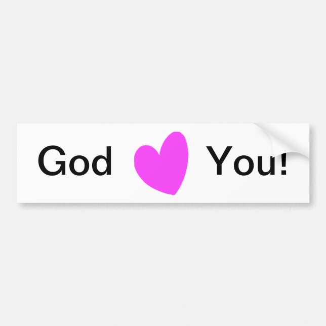 Gott Liebe dich! Autoaufkleber (Vorne)