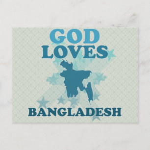Gott Lieben Bangladesh Postkarte