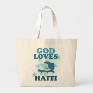 Gott-Lieben Haiti Jumbo Stoffbeutel