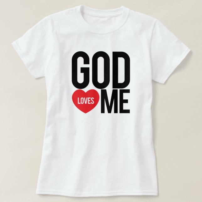 Gott-Lieben ich T-Shirt (Design vorne)