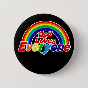 Gott Lieben Jeder Gay Rainbow Button