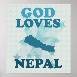 Gott-Lieben Nepal Poster