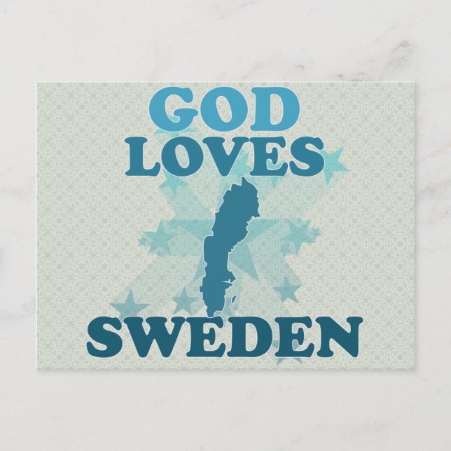 Gott Lieben Schweden Postkarte (Vorderseite)