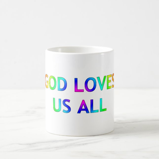 Gott Lieben uns alle Kaffeetasse (Mittel)