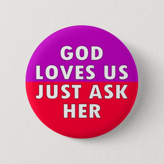 Gott-Lieben wir Button (Vorderseite)