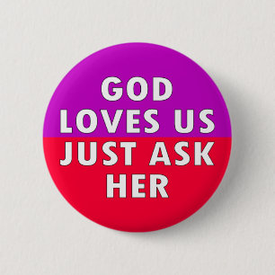 Gott-Lieben wir Button