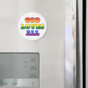"Gott liebt alle" Schwule/LGBTQIA+/Queere christli Magnet