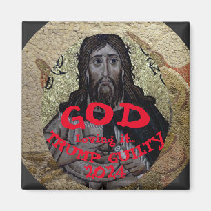 Gott liebt es Trump schuldig 2024 inhaftiert Magnet