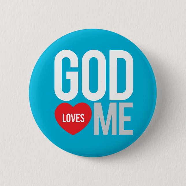 Gott liebt mich button (Vorderseite)