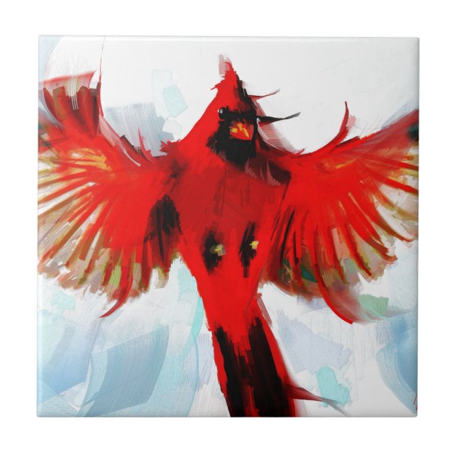 Gott liebte die Vögel Fliese (Vorderseite)