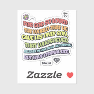 Gott liebte die Welt Aufkleber