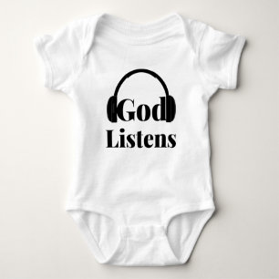 Gott listet das auf Glauben basierende Zitat Unise Baby Strampler