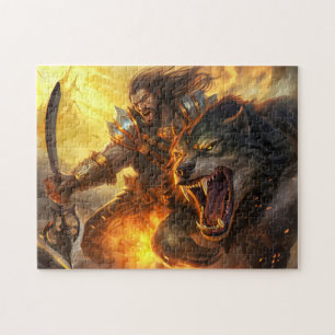 Gott Loki entfesselte den Fenriswolf Puzzle