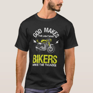 Gott macht Blitzradfahrer zu einem Thunder-Motorra T-Shirt