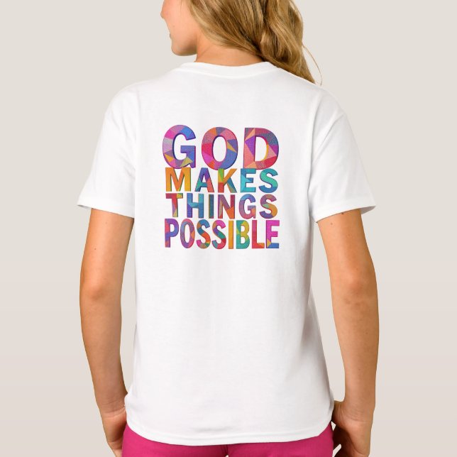 Gott macht Dinge möglich T-Shirt (Rückseite)