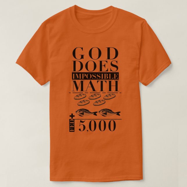 Gott macht unmöglich Math T-Shirt (Design vorne)