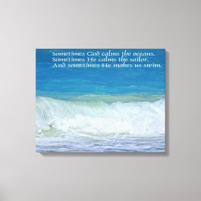 Gott macht uns schwimmend Leinwand (Vorderseite)