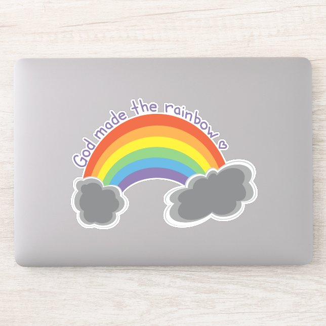 Gott machte den Regenbogen Aufkleber (Computer)