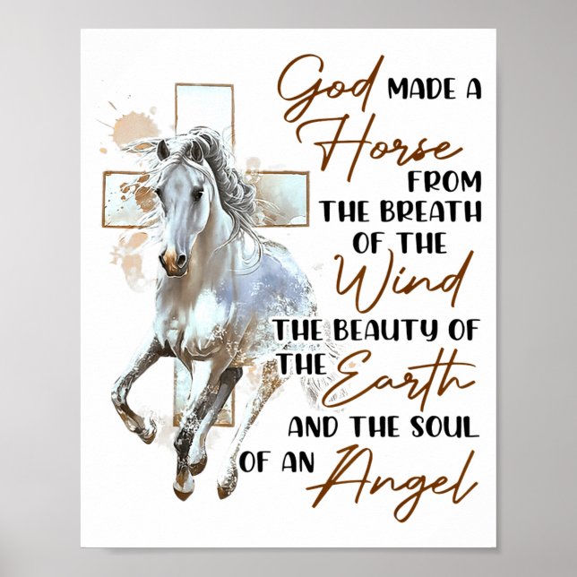 Gott machte ein Pferd aus dem Atem des Windes Das  Poster (Vorne)
