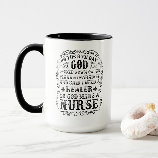 Gott machte eine Krankenschwester Tasse (Mit Donut)