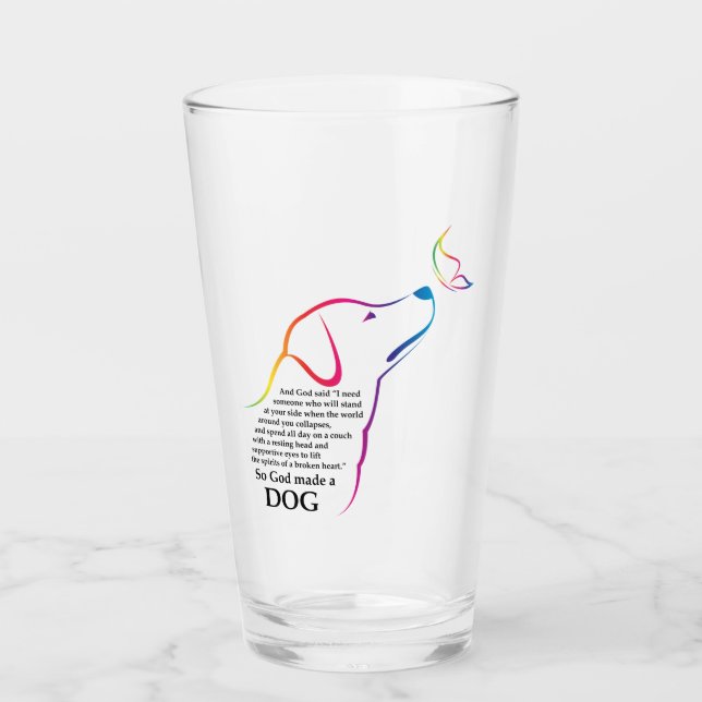 Gott machte einen Hund Glas (Vorderseite)
